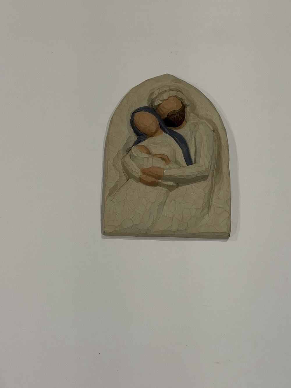 2002 Willow Tree Nativity Holy Family "A Child Is Born" Wall Plaque Hanging